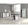 San Martino Nevada Black and White 2 Door Display Cabinet