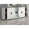 San Martino Italy San Martino Nevada Black and White 4 Door Sideboard