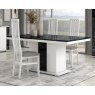 San Martino Italy San Martino Nevada Black and White Extending Dining Table