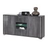 San Martino Italy San Martino Armony Grey 3 Door Sideboard with LED Lights