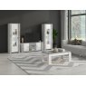 San Martino Vivaldi White and Marble One Door Display Cabinet