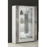 San Martino Italy San Martino Vivaldi White And Marble 2 Door Display Cabinet.