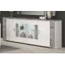 San Martino Italy San Martino Vivaldi White And Marble 4 Door Sideboard