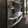 Status Wall Unit Grey Oak + White