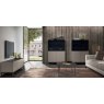 Status SRL Italy Status Kali Wooden TV Unit With Glass Shelf