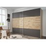 Wiemann German Furniture Wiemann Portland 2 Door Sliding Wardrobe Front with Cross Trim in Highlight Carcase Colour