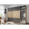 Wiemann German Furniture Wiemann Portland 2 Door Sliding Wardrobe Front with Cross Trim in Highlight Carcase Colour