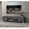 Status SRL Italy Status Sarah Grey Birch 4 Door TV Unit With Central Sliding Door