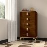 Status SRL Italy Status Eva Walnut 5 Drawer Chest