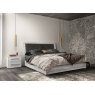 Status Mia Silver Bed With Upholstered Headboard