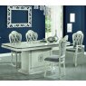 Accadueo H2O H2O Design Aurora White-Silver Rectangular Extendable Table