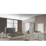 H2O Design Serena Light Grey 4 Door Wardrobe (2 Central Mirrors)