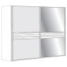 3 Door Sliding Wardrobe with Havana Glass, all doors with 2 Panels