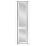 4 Door Sliding Wardrobe with 2 Centre Crystal Mirrors and 2 Wooden Doors with 5 Panels,synchronous o