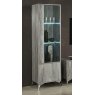 Accadueo H2O H2O Design Alexa Light Grey Glossy 1 Door Vitrine