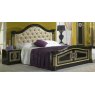 Ben Company Ben Company New Serena Black & Gold Padded Headboard Bed