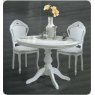 Ben Company New Venus White & Silver Round Table Ben Company New Venus White & Silver Round Table