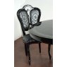 Ben Company New Venus Black & Silver Giglio Chair Ben Company New Venus Black & Silver Giglio Chair