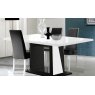 Ben Company Elisa White-Black Table With Extension Ben Company Elisa White-Black Table With Extension