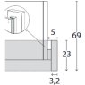 2 Door Sliding Wardrobe with 1 Left White Glass and 1 Right Wooden Door in Carcase Colour both with  2 Door Sliding Wardrobe with 1 Left White Glass and 1 Right Wooden Door in Carcase Colour both with
