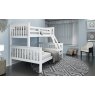 Triple White Bunk Bed Full Double