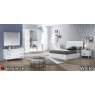 Ben Company Ben Company Elegance White and Silver 4 Door Wardrobe