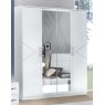 Ben Company Ben Company Elegance White and Silver 4 Door Wardrobe