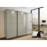 Wiemann Westside 2-225 cm  VIP 3 Door Sliding Wardrobe With Pebble Grey Glass and 2 Panels With Synchronous Opening