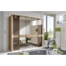 Wiemann Wega 250 cm  5 Doors 3 Parsol Bronze Mirror and 2 Havana Glass Door With Plain Cross Trim