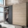 Wiemann German Furniture Wiemann Brussels of width 200cm sliding door wardrobe without cornice, with handles in slate