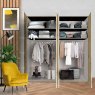 Wiemann German Furniture Wiemann Bari of width 200cm hinged-door wardrobe without cornice with handles in chrome/slate