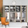 Wiemann German Furniture Wiemann Bari of width 400cm hinged-door wardrobe without cornice, with handles in chrome/slate