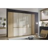 Wiemann German Furniture Wiemann Bari of width 300cm hinged-door wardrobe without cornice with handles in chrome/slate