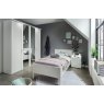 Wiemann German Furniture Wiemann Bern of width 100cm hinged-door wardrobe without cornice, with handles in silver/slate