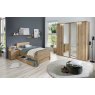 Wiemann German Furniture Wiemann Bern of width 100cm hinged-door wardrobe without cornice, with handles in silver/slate