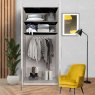 Wiemann Bern of width 100cm hinged-door wardrobe without cornice, with handles in silver/slate