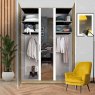 Wiemann German Furniture Wiemann Bern of width 150cm hinged-door wardrobe without cornice, with handles in silver/slate