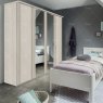 Wiemann German Furniture Wiemann Bern of width 200cm hinged-door wardrobe without cornice, with handles in silver/slate