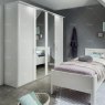 Wiemann German Furniture Wiemann Bern of width 200cm hinged-door wardrobe without cornice, with handles in silver/slate