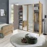 Wiemann German Furniture Wiemann Bern of width 200cm hinged-door wardrobe without cornice, with handles in silver/slate