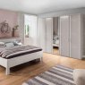 Wiemann German Furniture Wiemann Bern of width 250cm hinged-door wardrobe without cornice, with handles in silver/slate