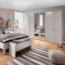 Wiemann German Furniture Wiemann Bern of width 300cm hinged-door wardrobe without cornice, with handles in silver/slate