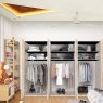 Wiemann German Furniture Wiemann Bern of width 300cm hinged-door wardrobe without cornice, with handles in silver/slate