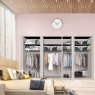 Wiemann Bern of width 350cm hinged-door wardrobe without cornice, with handles in silver/slate