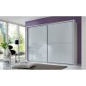 Wiemann German Furniture Wiemann Bern of width 150 cm sliding door wardrobe without cornice, with handles in silver/slate