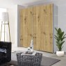 Wiemann German Furniture Wiemann Bern of width 150 cm sliding door wardrobe without cornice, with handles in silver/slate