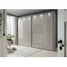 Wiemann German Furniture Wiemann Berlin sliding door wardrobe of width 150cm, handles in silver/slate