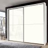 Wiemann German Furniture Wiemann Berlin sliding door wardrobe of width 150cm, handles in silver/slate