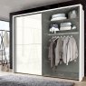 Wiemann German Furniture Wiemann Berlin sliding door wardrobe of width 150cm, handles in silver/slate