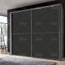 Wiemann German Furniture Wiemann Berlin sliding door wardrobe of width 250cm with handles in silver/slate